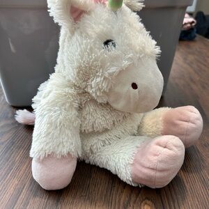 Warmies Cuddly Unicorn Plush Toy - Cream and Pink